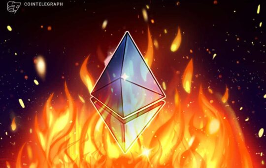 $1B worth of ETH burned in the past 30 days due to record high OpenSea NFT transactions