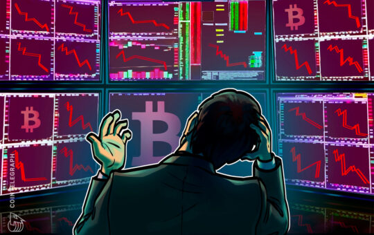 The total crypto market cap drops under $1.2T, but data show traders are less inclined to sell