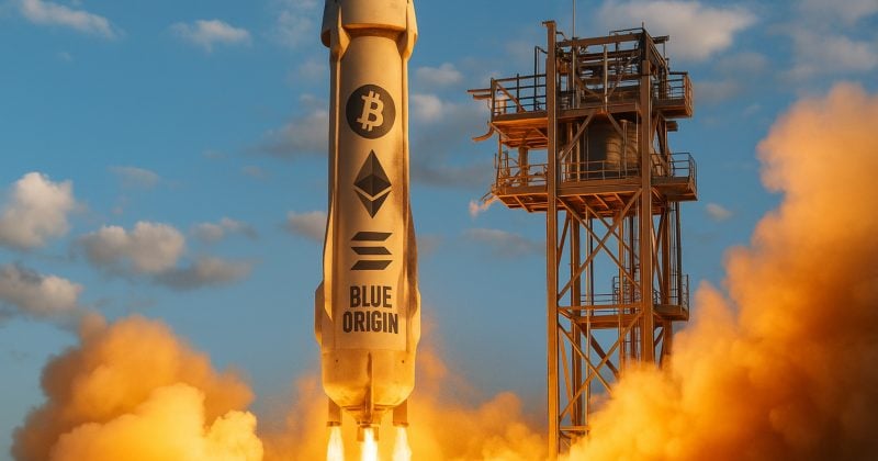 Jeff Bezos' Blue Origin now accepts Bitcoin, Ether, and Solana for New Shepard trips